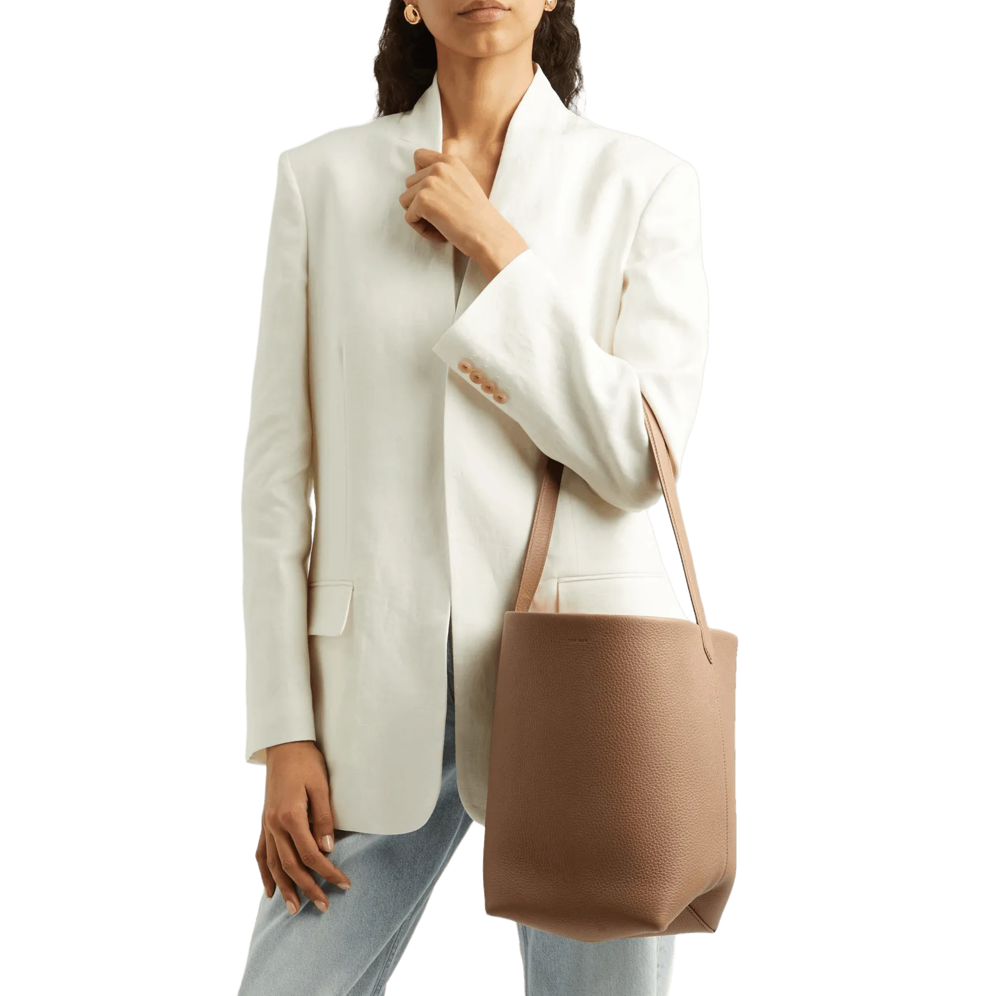 The Row Medium N/S Park Tote Bag in Leather