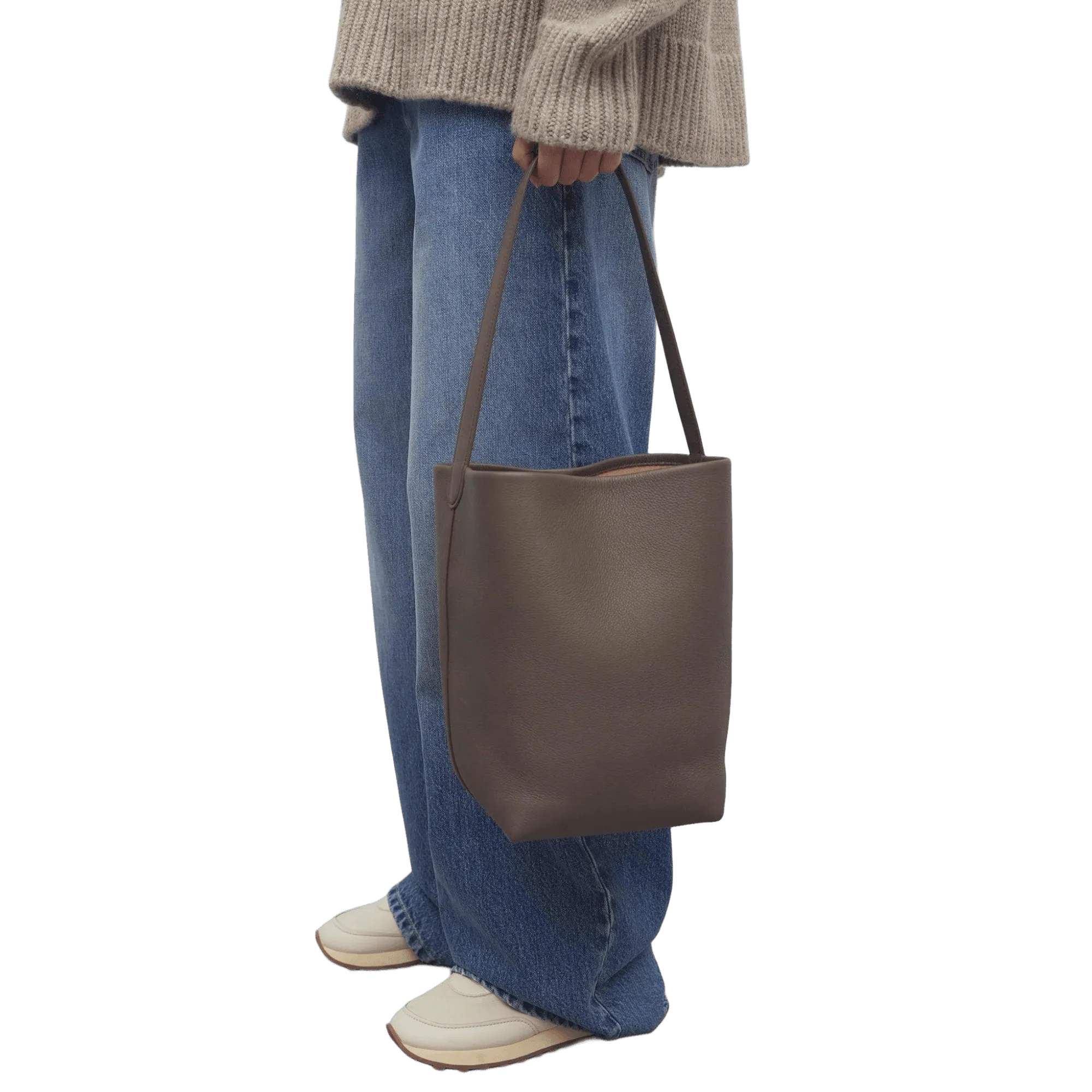 The Row Medium N/S Park Tote Bag in Leather