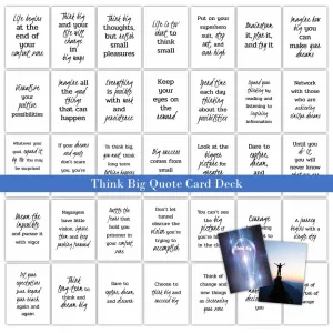 Think Big Quotes - Get Out of Your Comfort Zone PLR Card Deck