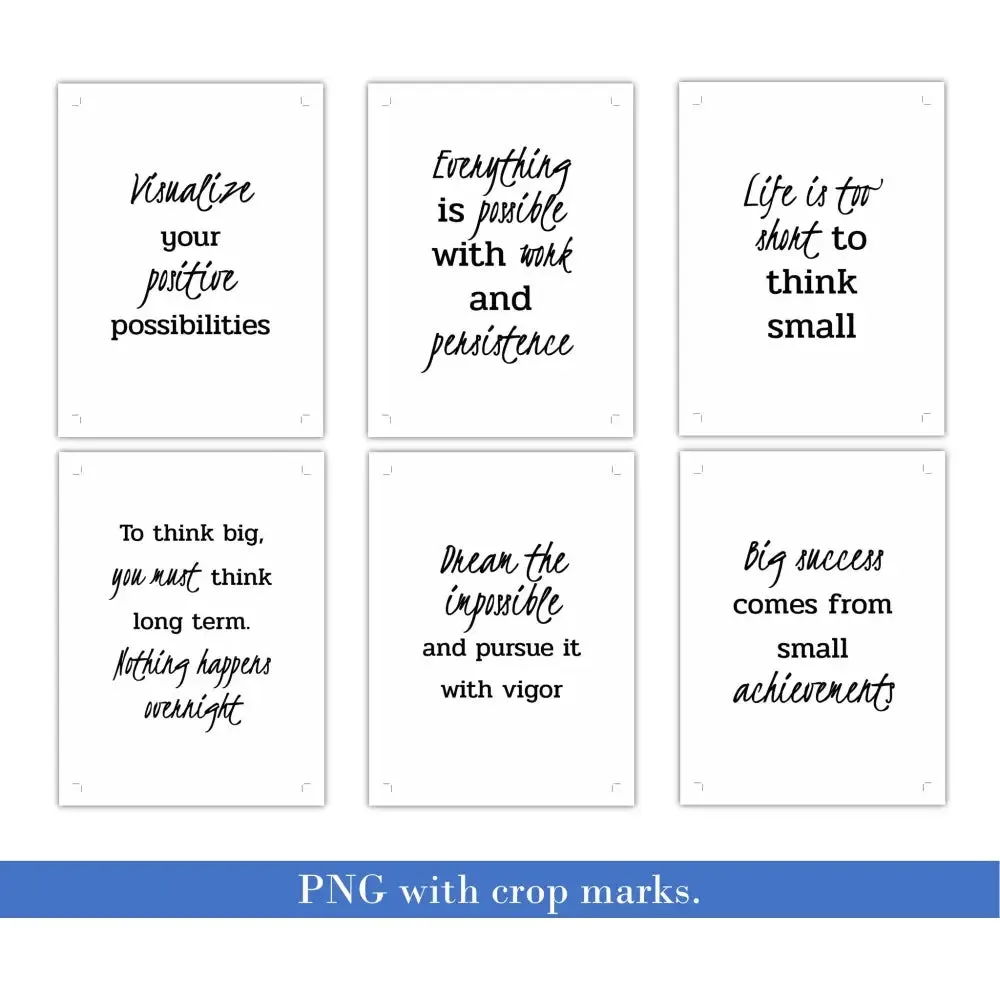 Think Big Quotes - Get Out of Your Comfort Zone PLR Card Deck