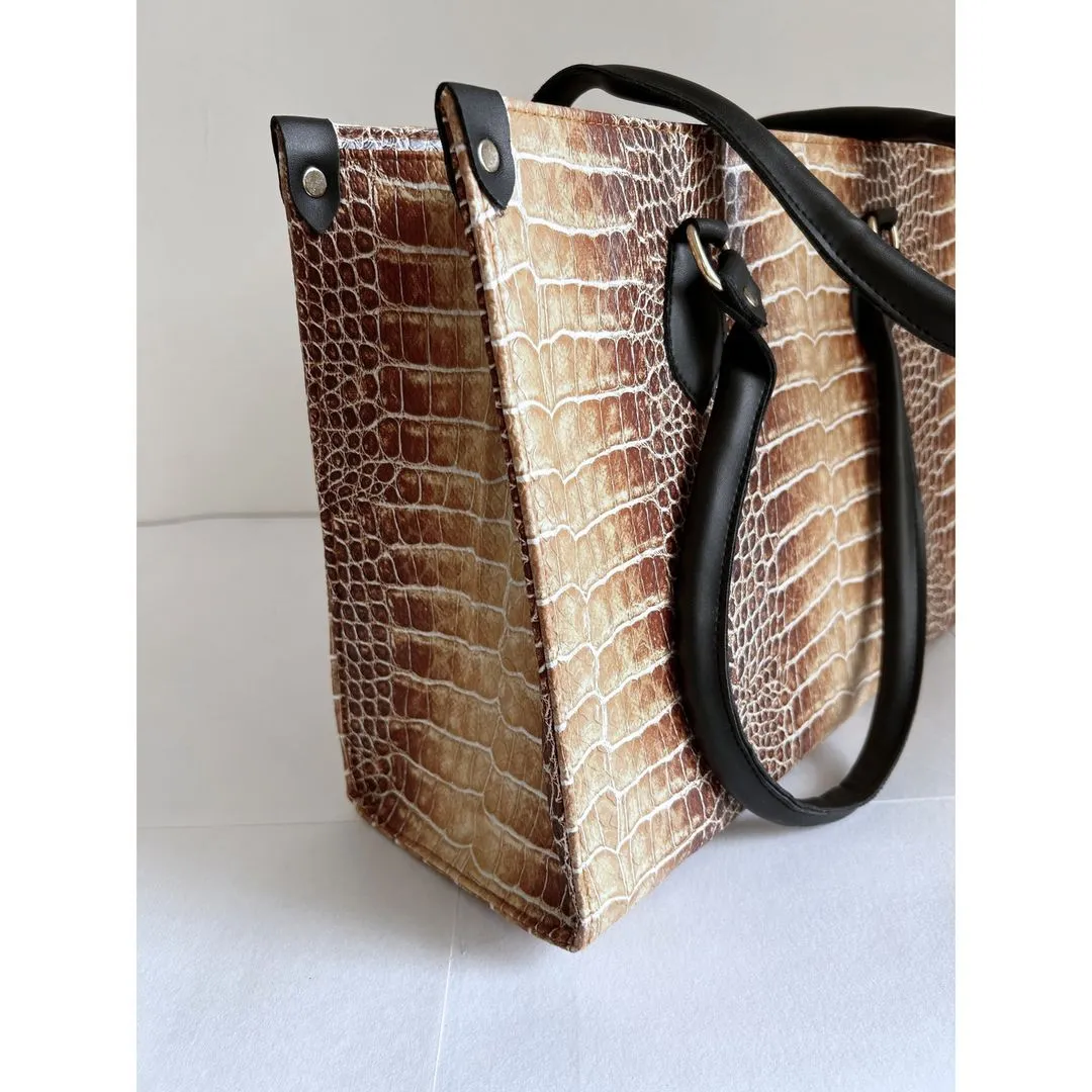 Tint of Brown Croco Classic Tote Bag