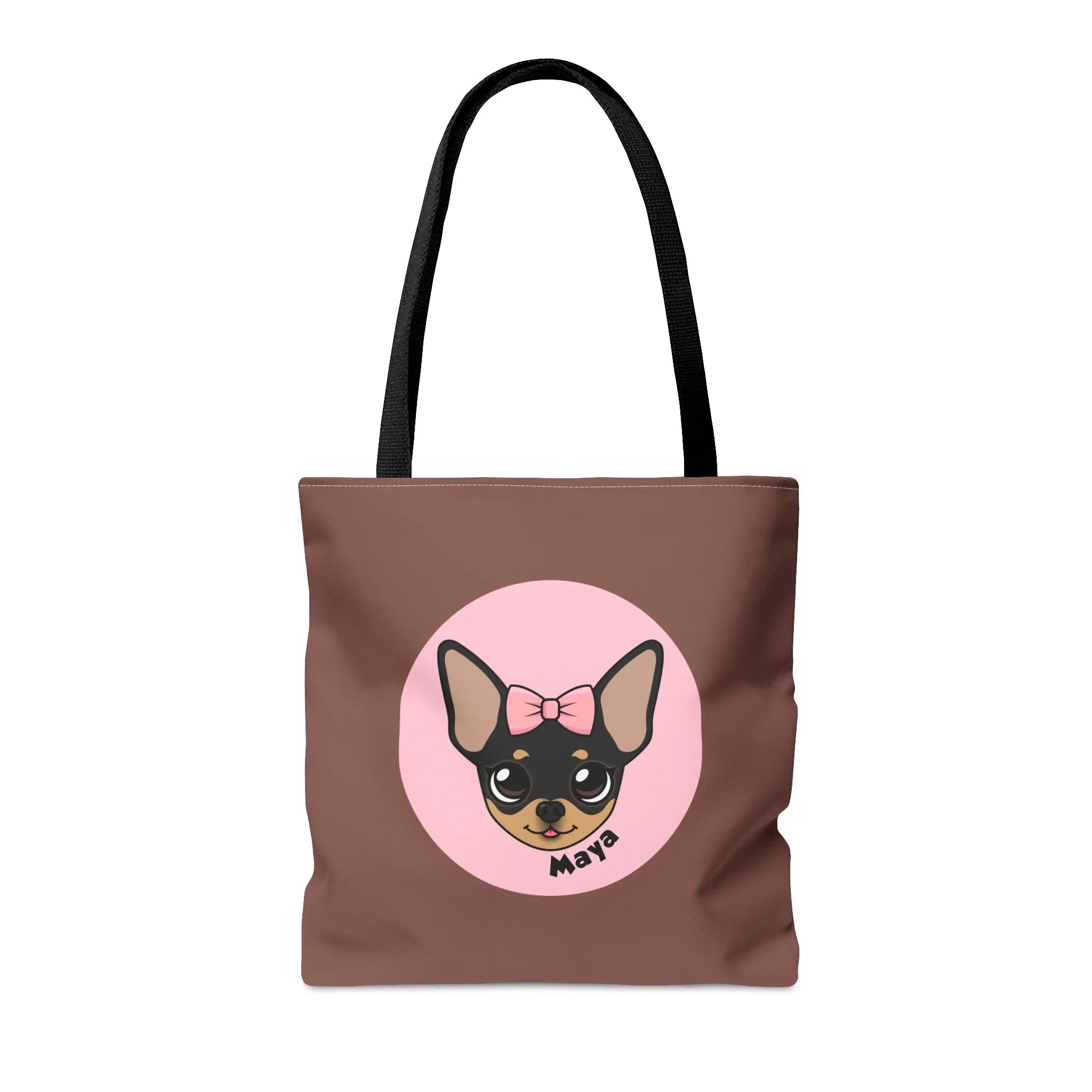 Tiny Chihuahua Maya's Trendy Tote - Chocolate Edition