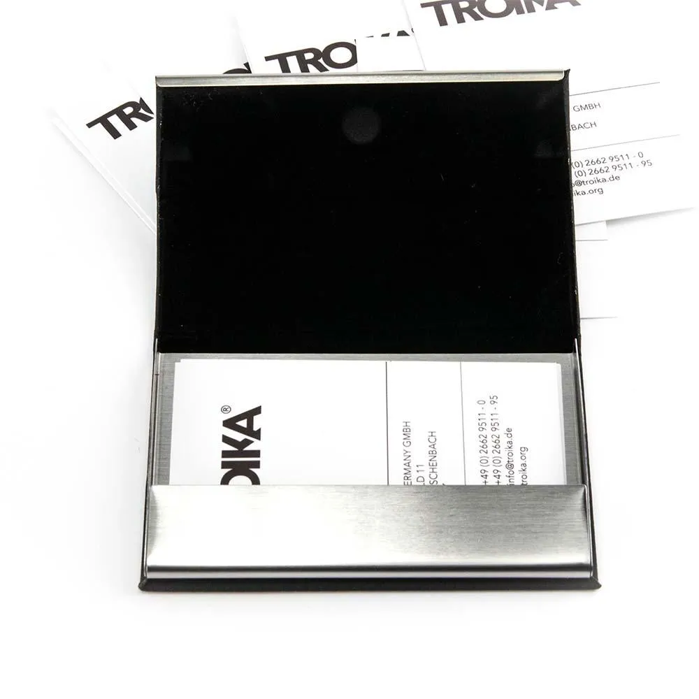 TROIKA Business or Credit Card Case with Stand Function - Black