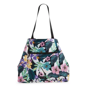 Vera Bradley Women's Recycled Lighten Up Reactive Large Family Tote Bag, Island Floral, One Size