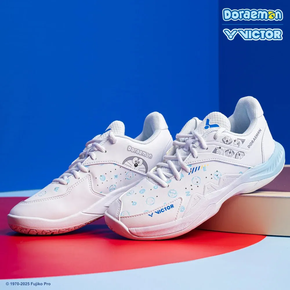 Victor X DORAEMON Women's Court Shoes P-DRM-A (White)
