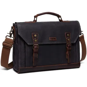 Vintage  Waxed Canvas Briefcase for Men