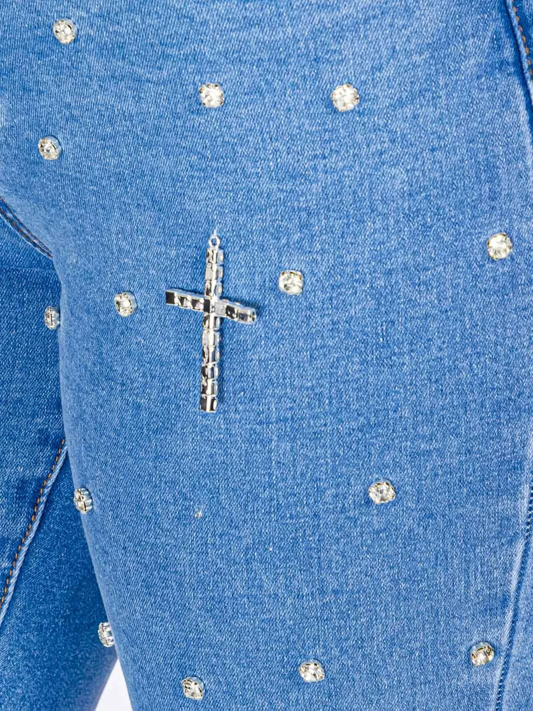 WOMEN'S BUTTON CLOSURE POCKETS CROSS STRETCH DENIM SKINNY JEANS