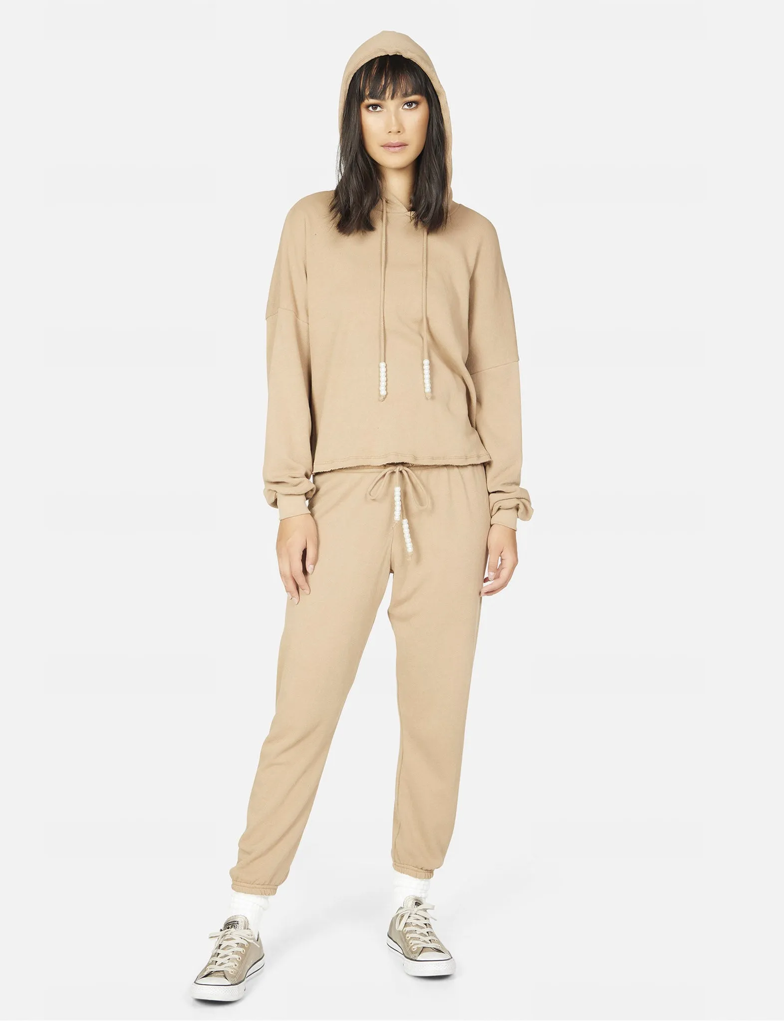 Xenos Crop Sweatpant w/Pearls